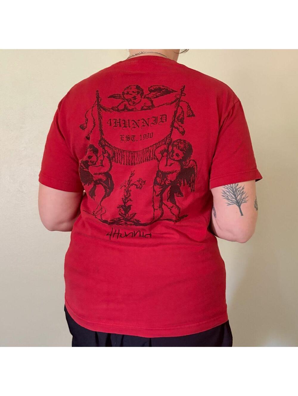 Graphic T-Shirt Red Angels Cherubs Goth